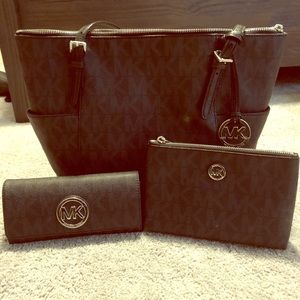 MK Purse, makeup bag, & wallet